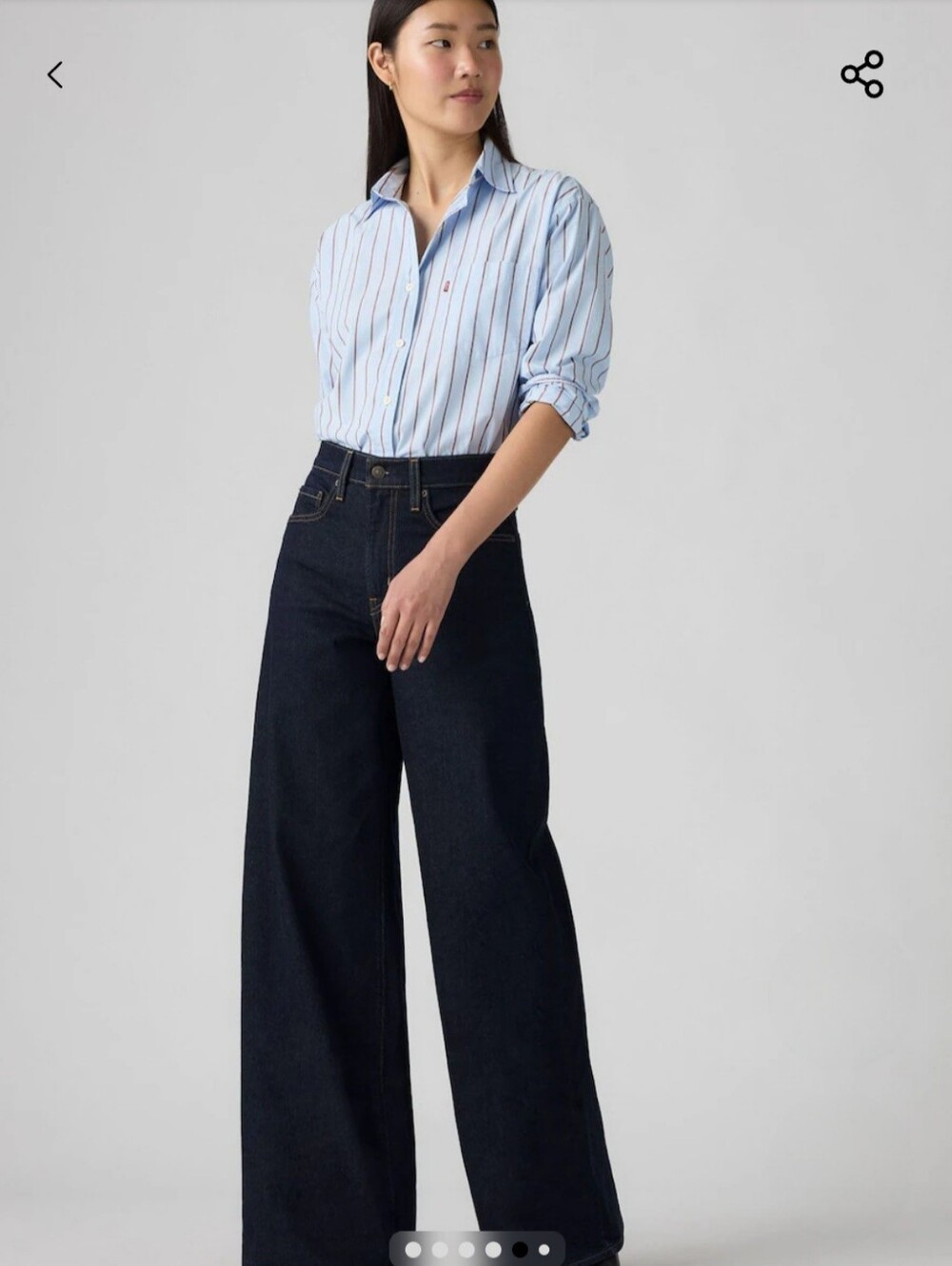 NWT Levi Strauss 728 High Rise Wide Leg Denim Jeans